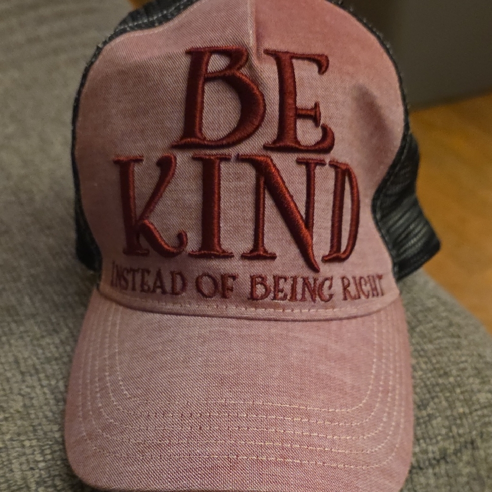 True Religion Pink and Black Trucker Hat